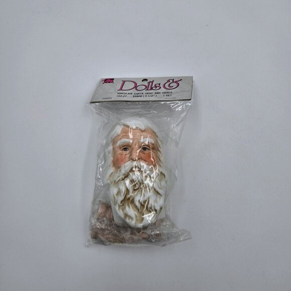 Santa Claus Doll Head And Hands 3.5” Mangelson’s Porcelain 1993 VTG BNIP 162-27 - Picture 2 of 4